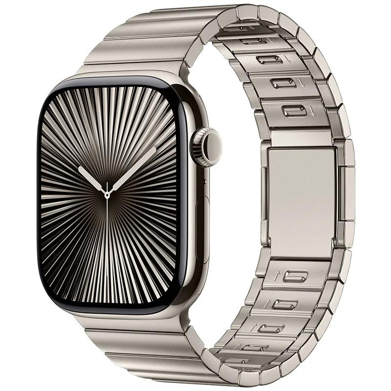 Metal Magnetic Clasp Strap for Apple Watch Band 49mm 46mm 45mm 44mm 42mm Quick-release Wristband iWatch Ultra 10 9 8 7 6 5 SE 3