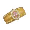 Vintage Crystal Split Ring Unique Adjustable Finger Rings Retro Pearl Opening Rings  Female