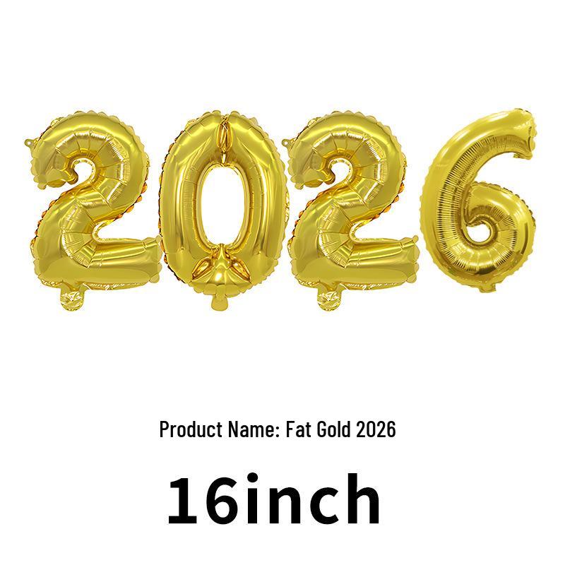 2026 New Year's Party Large 32" & 40" Number Foil Balloons Set