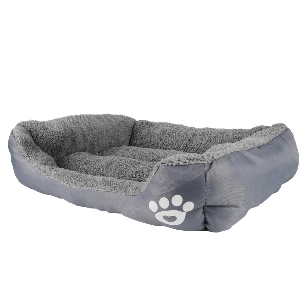 Pet Cushion PP Cotton Soft Skin Friendly Comfortable Waterproof Pet Bed for 4 Seasons Gray M