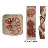 2M/Roll Christmas Classical with Wired Edge DIY Xmas Tree Ribbon Gift Wrapping Craft Ribbon Wreath Bows Imitation Hemp