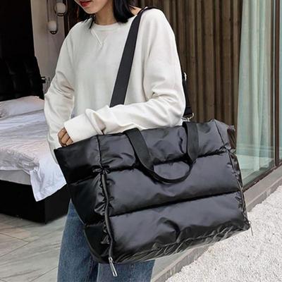 Winter Large Capacity Waterproof Tote Shoulder Bag for Women Space Pad Cotton Feather Down Crossbody Bag Female Casual Handbags