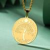 Dawapara Tree of Life and Moon Phase Necklace Mythological Yggdrasil Pendant Wiccan Goddess Amulet Stainless Steel Jewelry