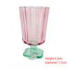 1 pz Bicchiere in Vetro Stile Francese da 250 ml Bicchiere da Vino a Forma di Fiore Simpatico Bicchiere per Bere Tè Boba Casa Bar Bicchieri Regali Vacanze Estive