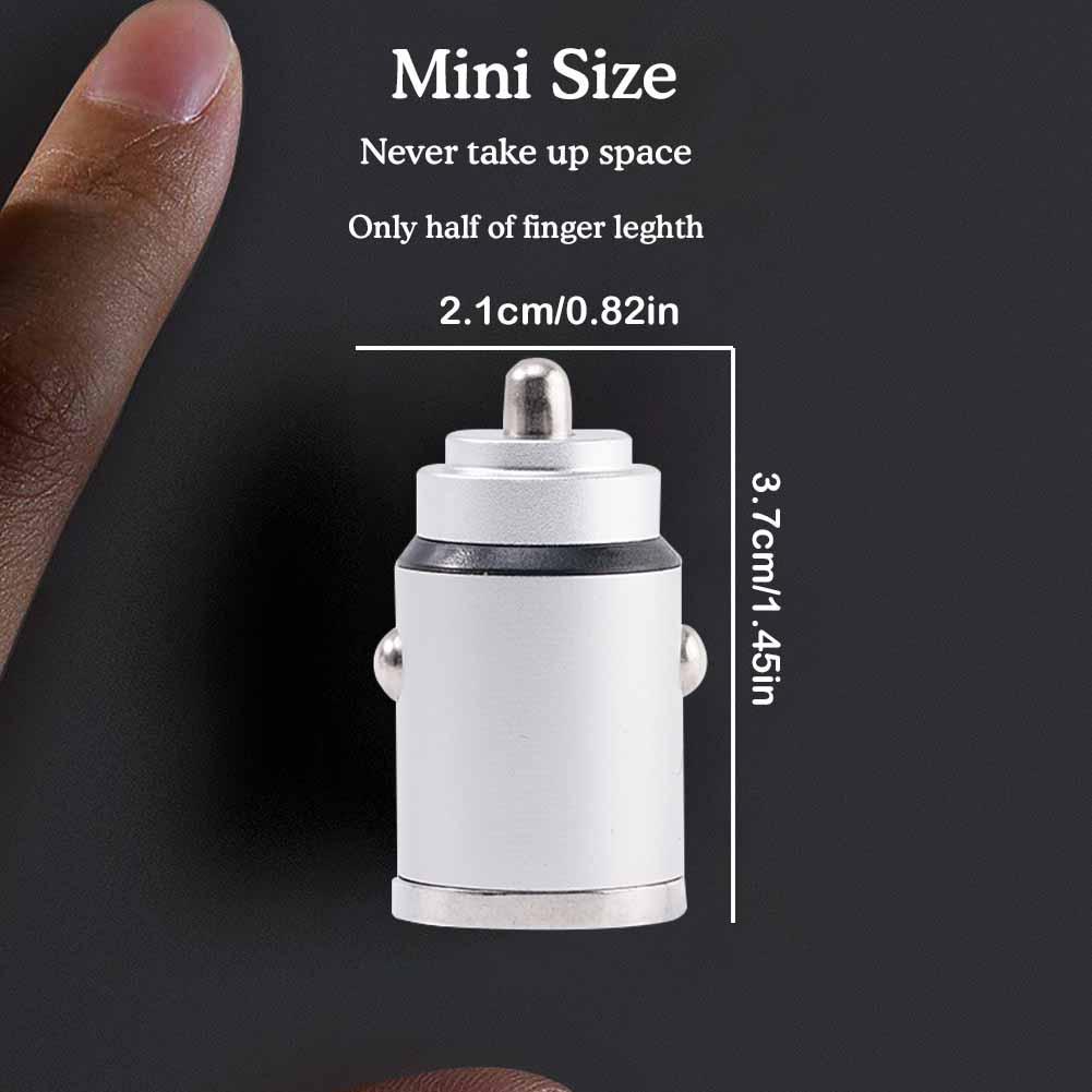 USB C Car Charger Hidden Mini Metal Super Fast Charging Recessed 12v Usb Adapter Socket C1E6