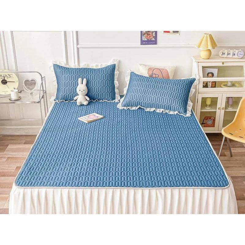 Cool Feeling Mattress Bed Skirt Bed Cover Summer Machine Washable Ice Silk Pad Household Air Conditioning Anti Slip Bed Cover