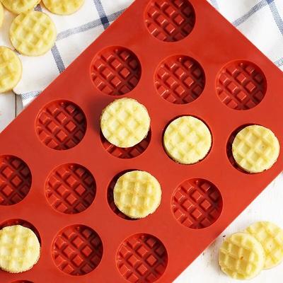 DIY Sevimli Yuvarlak Waffle Yapımı Kalıp Pratik Çikolata Yapma Aracı Aroma Mum silikon kalıp Gıda Sınıfı Silikon Pişirme Malzemeleri