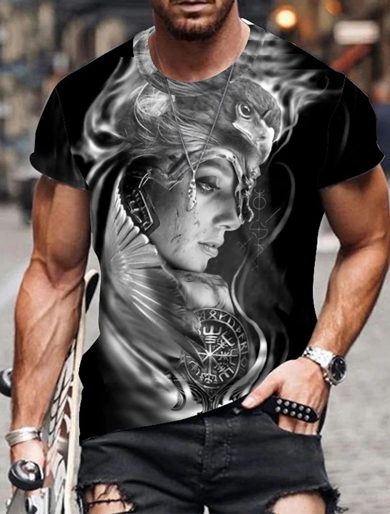 Νέο καλοκαιρινό ανδρικό μπλουζάκι μόδας Personality Poker Skull Ανδρικό μπλουζάκι με στάμπα