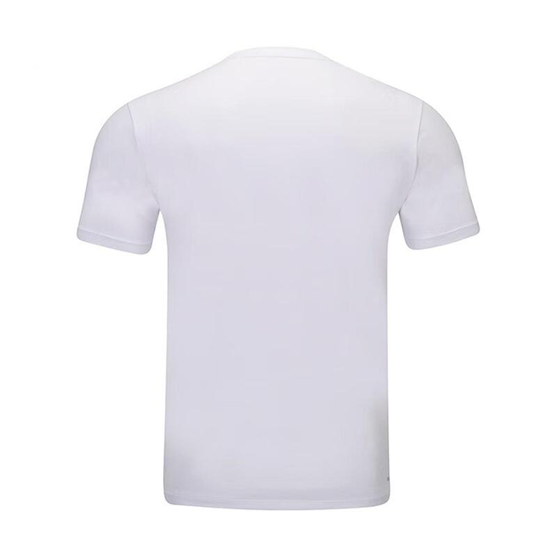 Li Ning Badminton Serie Cartoon Anime Rundhals Bequem Vielseitig Atmungsaktiv Kurzarm Badmintonshirt Unisex Oberteile Standard-Weiß AHSUA47-2
