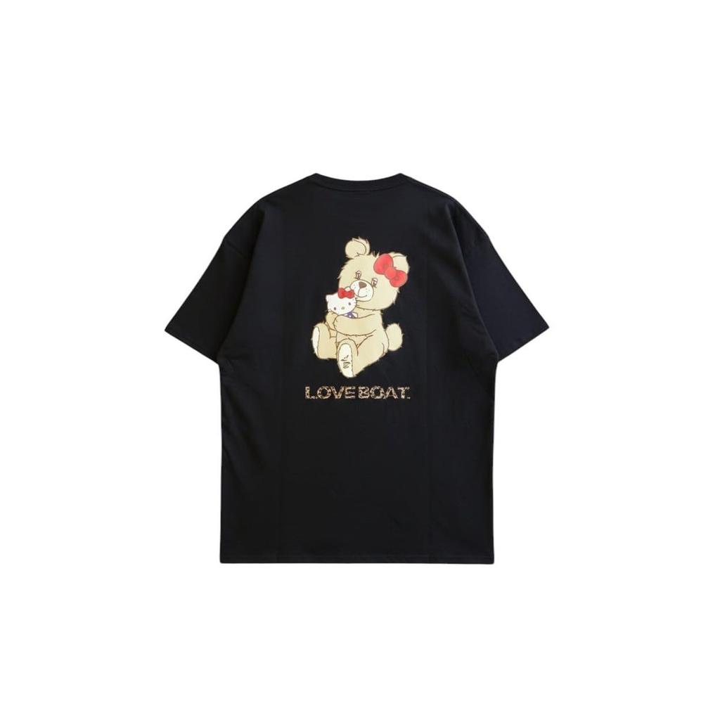 LOVE BOAT x HELLO KITTY Graphic T-Shirt Collaboration LBKT-ST15 Black Size L Cotton Short Sleeve Tee