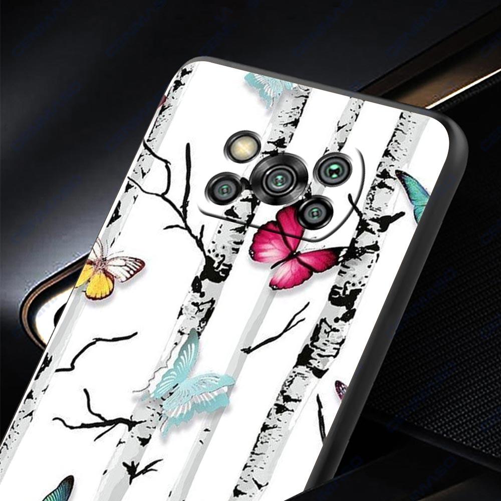 Butterfly Design Phone Case for Xiaomi Poco F7 F6 F5 F4 F3 X6 X5 X4 X3 NFC F7 Ultra M4 C51 C55 GT 5G Soft TPU Cover Fundas Capas