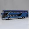 Elektrický 1:32 Alloy Doubledecker Bus Model Hračka s lehkou hudbou pro děti Dárek pro děti (Modrý)