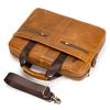 Men's leather briefcase business man's bag top layer cowhide  lawyer's computer bag Men's style large 15.6 laptop bag with strap