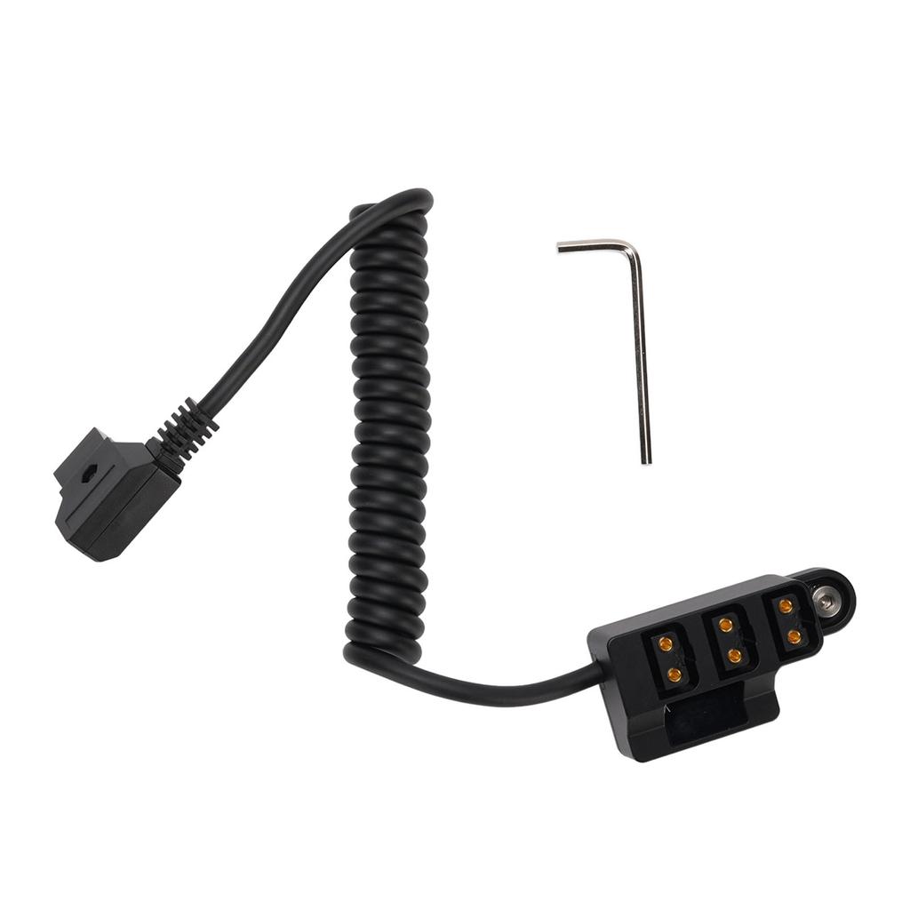 D Tap Splitter Cable with LED Digital Display B Type 3 Port D Tap Splitter Hub Power Cable for V Mount Camera Battery