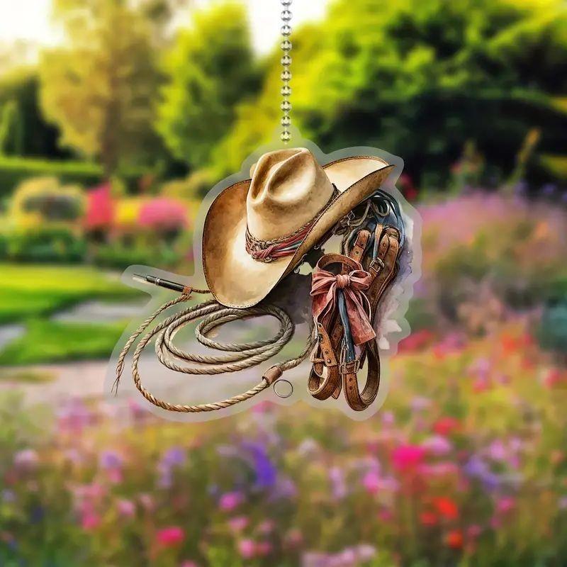 Acrylic Cartoon Playful Car Decor Featuring Personalized Boot And Hat Design