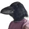 Raven Latex Mask Animal Head Cover Funny Cosplay Prop Halloween Party