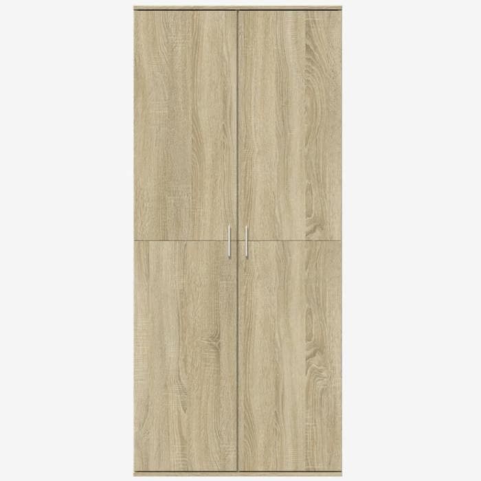 VidaXL Buffet haut chêne sonoma 80x35x180 cm bois d'ingénierie, buffet, meuble de rangement, armoire haute, armoire, armoire 3276653