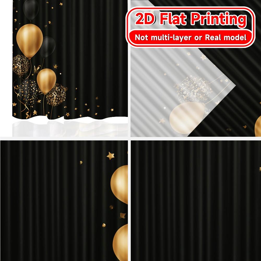 2D Flat Printing,2pcs 2026 Celebration(6) Modern Curtains&Drapes Polyester Easy Install Curtains Decorations For Home Ldeal for