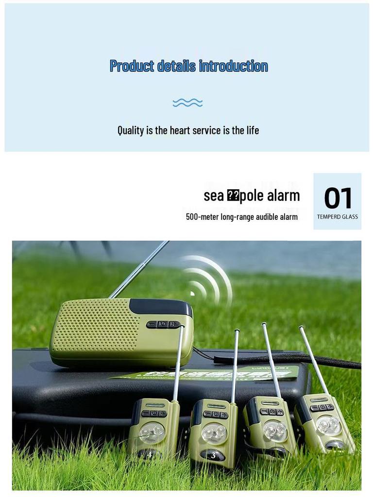 High Sensitivity Surf Casting Fishing Alarms with Wireless Remote for Carp Fishing