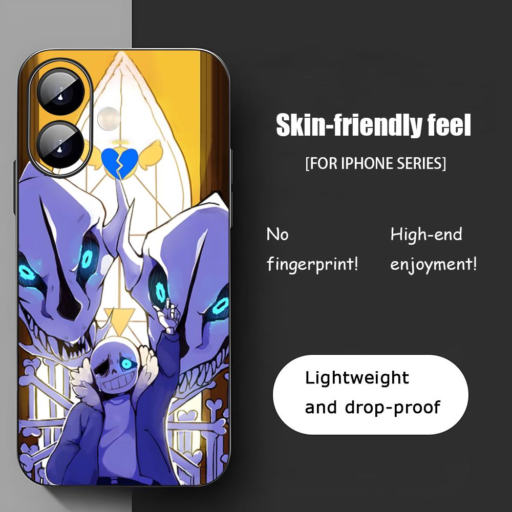 Popular Pixel Game Undertale Phone Case For iPhone 16 15 14 13 12 11 X XR XS 8 Plus Mini Pro Max Soft black Shockproof Cover