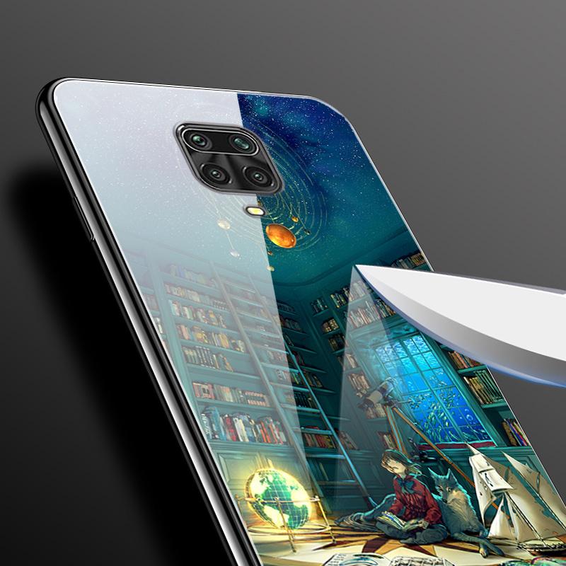 Tempered Glass Case For Xiaomi Redmi Note 9S Cover Soft Bumper Hard Glass Case For Xiaomi Redmi Note 9 S 9S Pro Max Phone Case