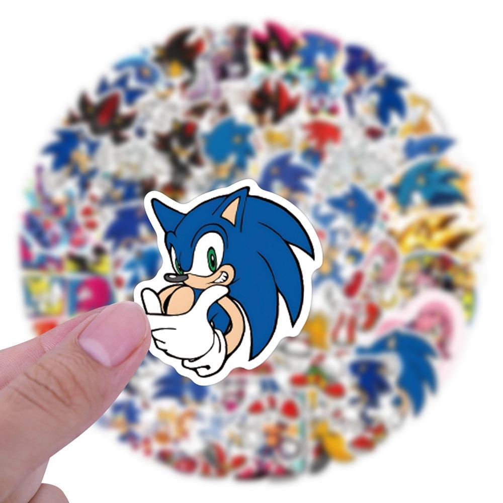 60 Pieces Of Cartoon Sonic The Hedgehog Graffiti Stickers For Luggage Cups Stationery Laptop Decorations And Diy Decals.