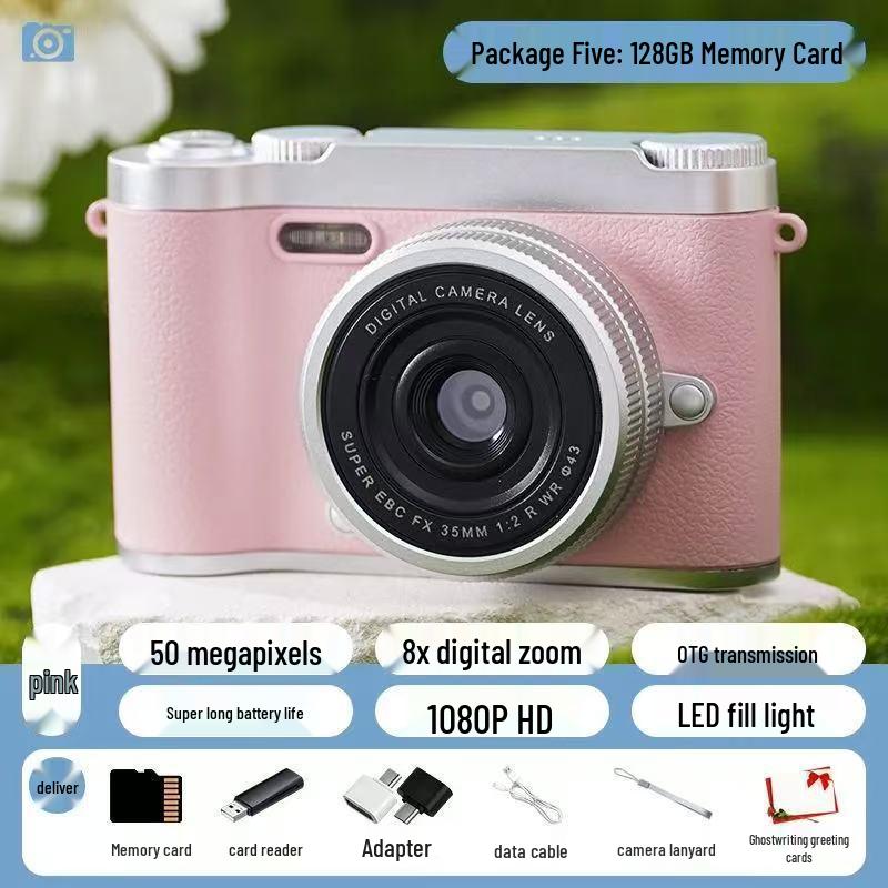 Vintage HD High-Pixel Dual Camera for Selfies and Portability