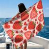 1PC Heart-shaped Strawberry Beach Towel Quick-drying Towel Suitable for Seaside Pool Camping Vacation Yoga For Family Friends
