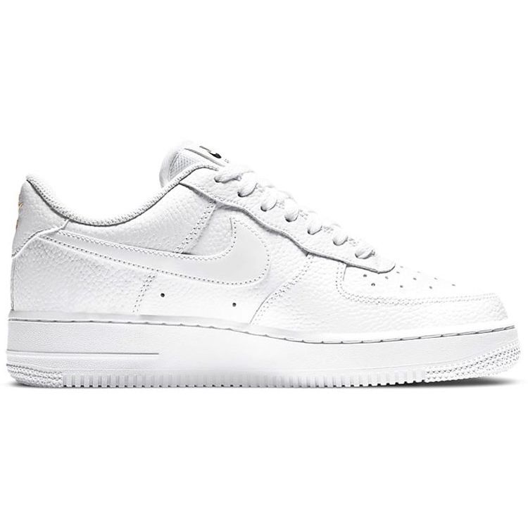 Nike Air Force 1 07 Essential White Metallic Gold Women Sneakers Black CT1989-100