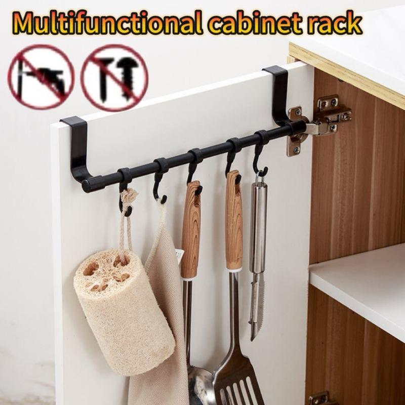 1/2pcs Stainless Steel Towel Bar Cabinet Door Towel Hanging Bar Stainless Steel Bathroom Kitchen Cabinet Door Towel Wipe Rack