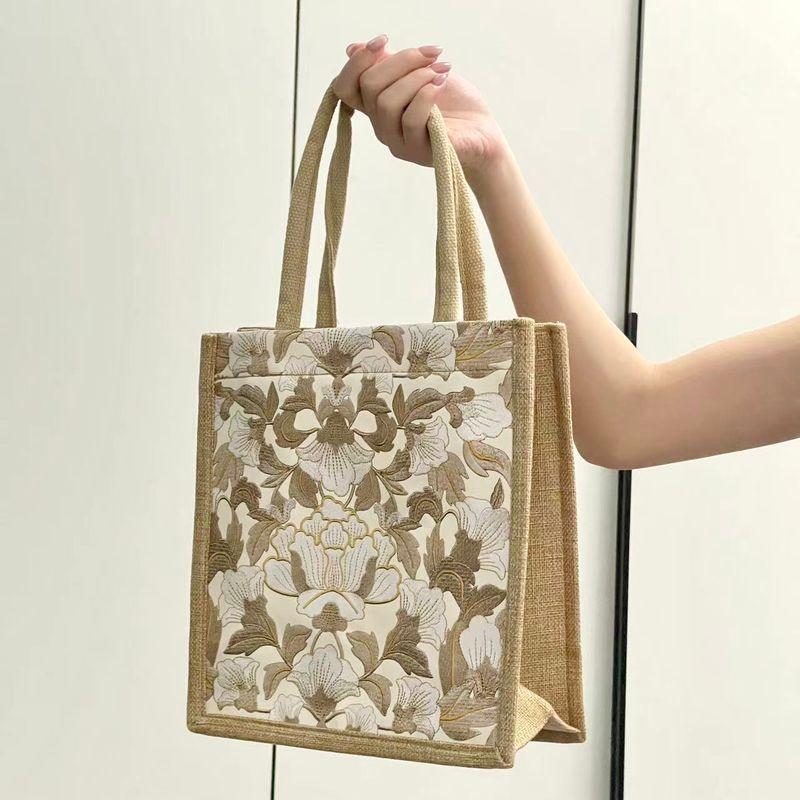 

Bag Women s Work Work Clothing Handbag Linen Bag Small size [khaki] zipper