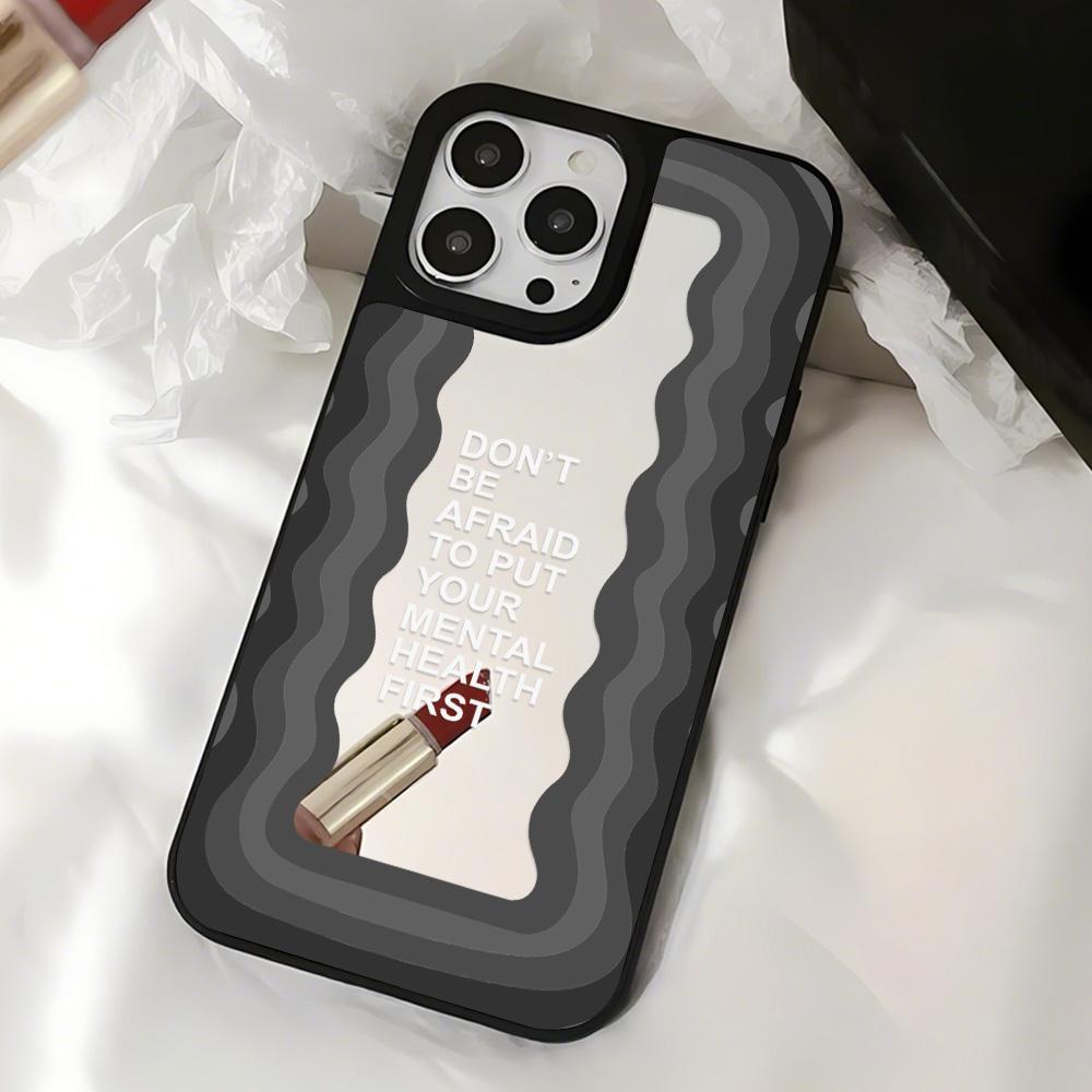 Mirror Phone Case for iPhone 15 11 13 14 for 15 16 Pro Max 12 13 16 Pro Cloud Flower and Animal Cute Style Phone Case
