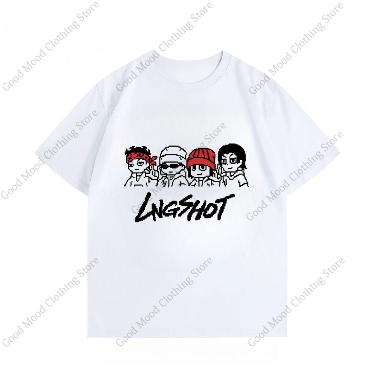 

LNGSHOT T Shirt Kpop Fashion WOOJIN OHYUAL Louis RYUL Cartoon Print Tshirt Unisex Women High Quality Cotton Short Sleeve Tee Tops 2XL