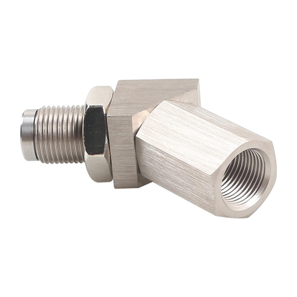 Distanțiere pentru extensor pentru senzorul de oxigen O2 pentru mașină Distanțiere pentru senzorul O2 de 45 de grade cu convertizor catalitic M18 x 1,5 Extensie argintie pentru evacuare
