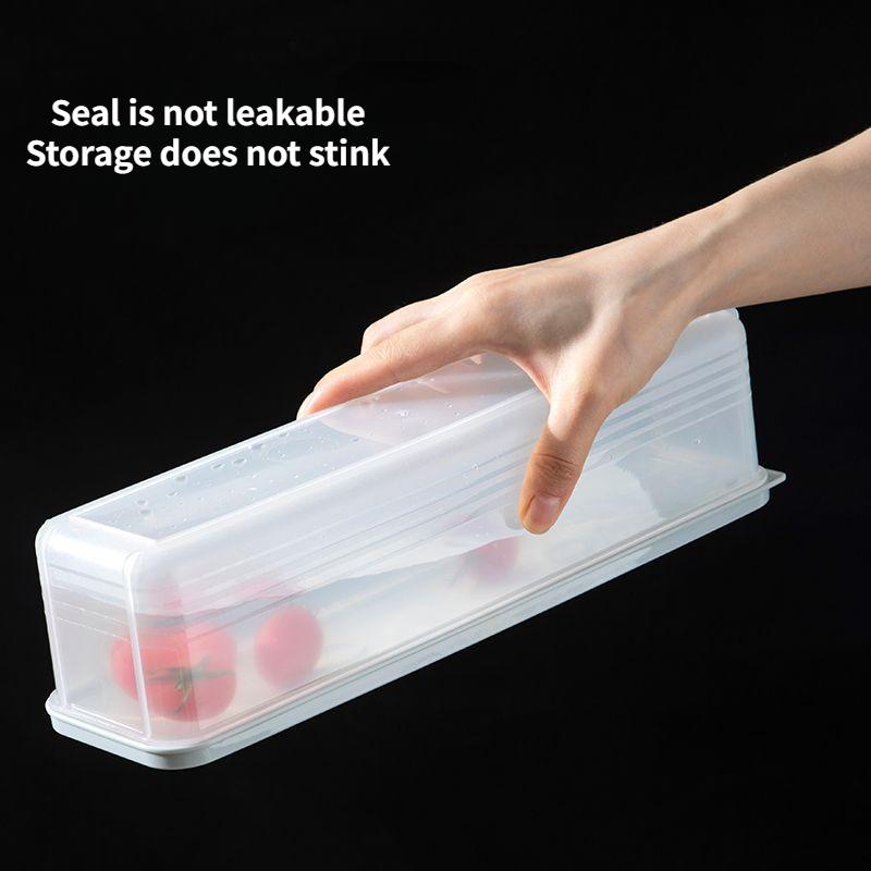 Noodle Storage Box Kitchen Noodle Spaghetti Container Home Cereal Preservation Storage Box with Cover Refrigerator Storage Box