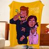 Animation I-Inside J-Job Throw Flannel Throw Blanket, Lightweight Cozy, Durable Washable Cute Cool