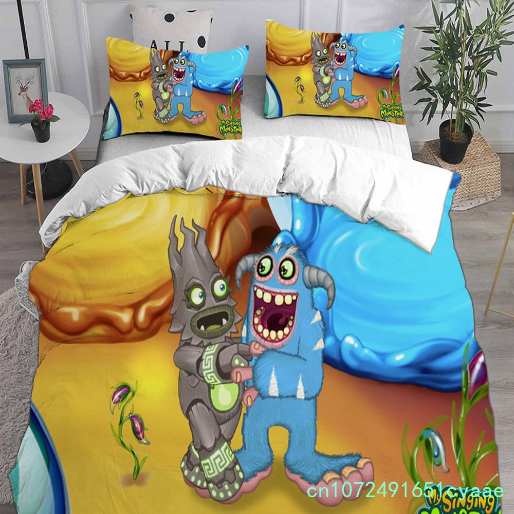My Game Singing Monsters Bedding Sets 3D Print Comforter Quilt Bed Cover Duvet Cover Pillow Case 2-3 Pieces Sets Kids Adult Size