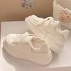 Women's White Thick-Soled Sneakers, Versatile Casual Shoes for Spring and Summer (Model 88-6901)