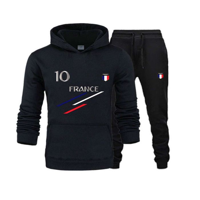 Men's Jogging Pants - France - Black - Size S To XXL - Long Sleeves - Football