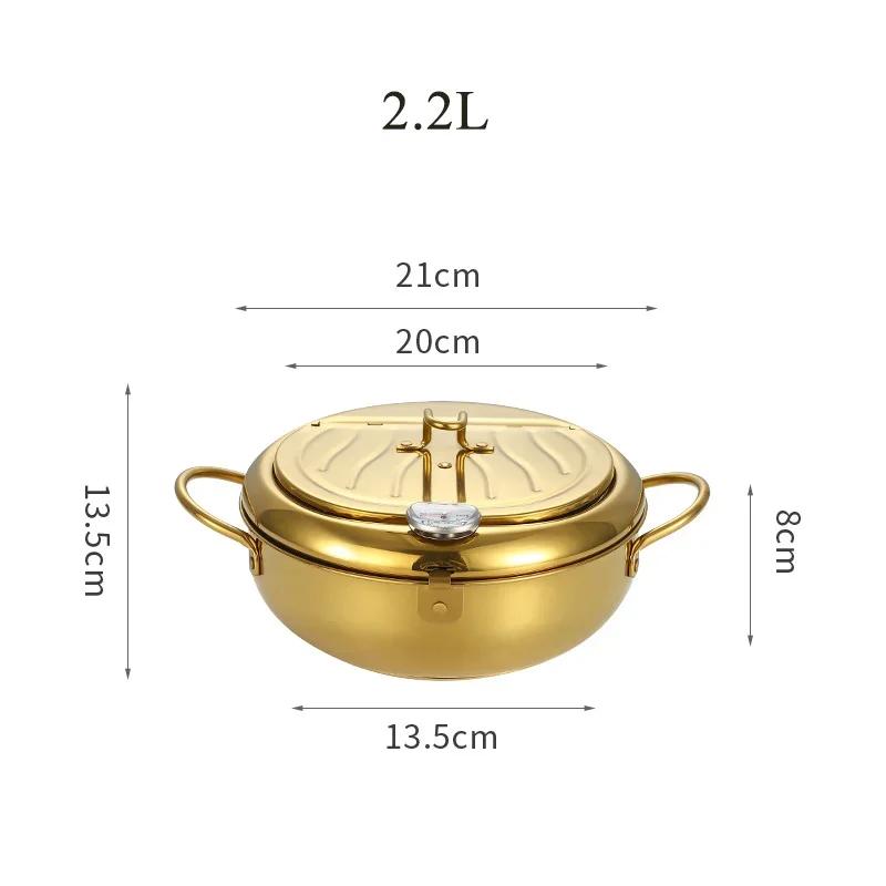 

Позолоченная версия 20/24/28 см Посуда для супа из нержавеющей стали Антипригарная кастрюля Устойчивость к высоким температурам Кастрюля для супа с крышкой