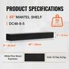 Fireplace Mantel Wood Shelf Floating Rustic Fireplace Mantel 48" Espresso
