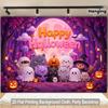 1 Piece of 2D Flat Background Fabric Halloween Night Cute Cartoon Character Party Background fabric.PMJ