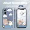 Lovely Cute Cartoon Phone Case for IPhone 14 13 12 11 Samsung Galaxy S23 S22 A52 A52S Soft Full Protection Square Liquid Silicone Cover