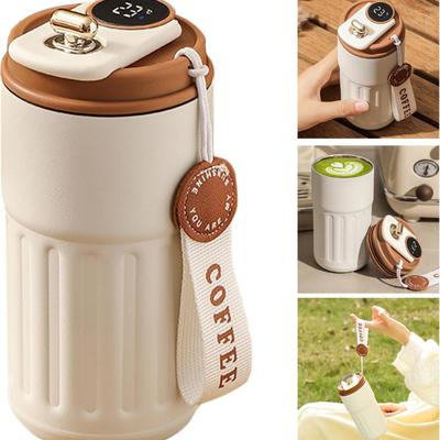 Intelligente Kaffeethermoskanne - Kaffeethermoskanne mit Temperaturanzeige, Thermoskanne, Exquisitere Kaffeethermosflasche für den Außenbereich oder Sportgebrauch