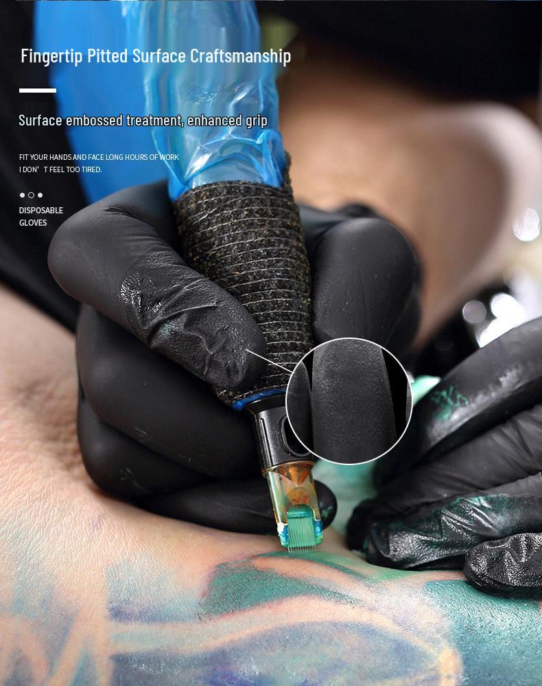 Kaillehhu Black Nitrile Disposable Gloves - Waterproof, Oil-Resistant for Lab, Tattoo, Beauty, and Food Safety