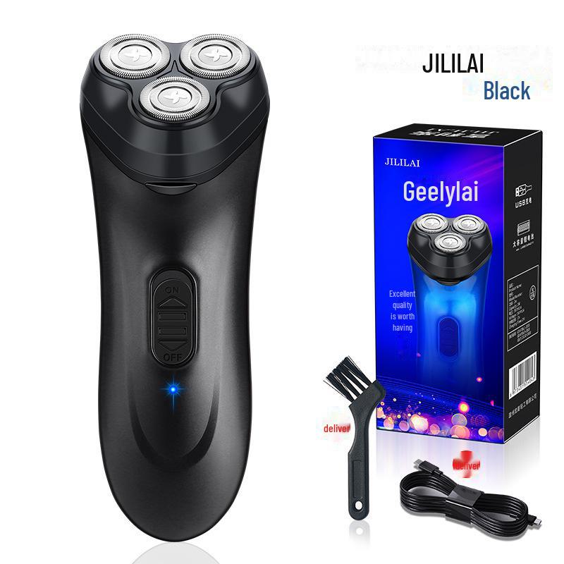 

Электробритва JLL058 с тремя головками, двойными кольцевыми лезвиями и зарядкой через USB