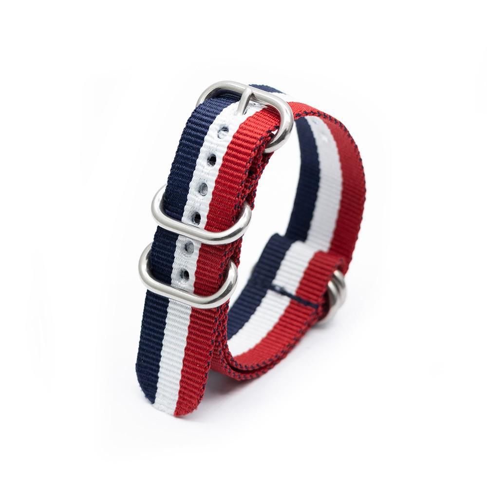 Silver Smooth Oval Buckle Nylon Watch Strap - Waterproof E-commerce Source Watch Band