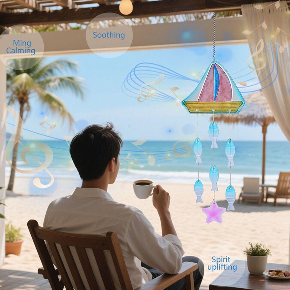 Colorful Wind Chime Novelty Hanging Pendant Garden Decor Sun Catcher Blessing