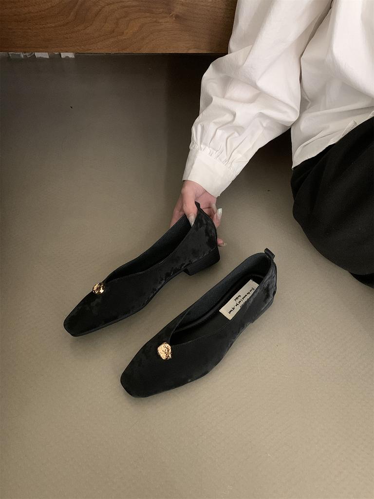 fashion Women Loafers Fashion Autumn Spring Dress Shoes Low Flat Heeled Black White Red Green Elegant Dance Mary Janes Slip On Work Shoe