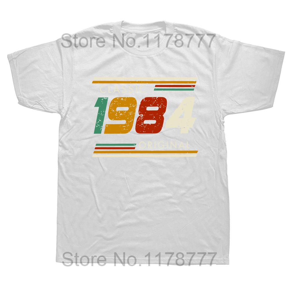 Made In 1984 Limited Edition Birthday Gift TShirt for Men Cotton T Shirts 40 Years Old Short Sleeve Tee Shirt Gift Idea Tops